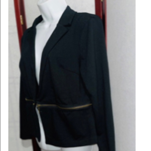 Mossimo | Black jacket with zipper belt - Picture 4 of 16